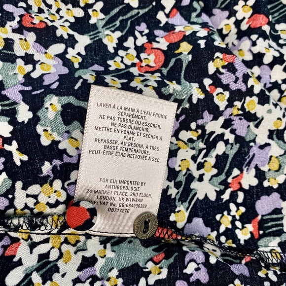 Anthropologie Maeve Matilda Button Down Long Sleeve Blouse XS - Picture 6 of 6